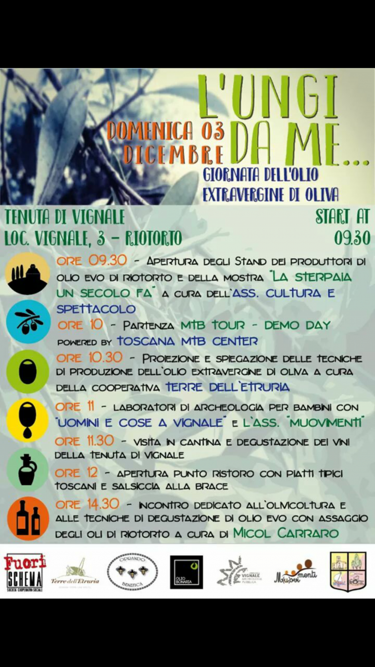 Il 3 dicembre in Maremma si festeggia l’olio