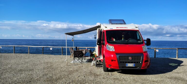 Sette giorni in Liguria in camper, in riva al mare